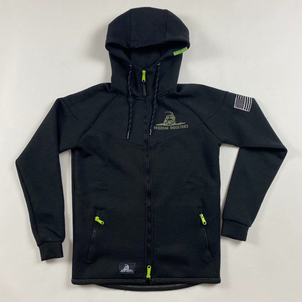 Freedom Industries Soft Shell Hoodie Men's Small Hooded Full Zip Jacket